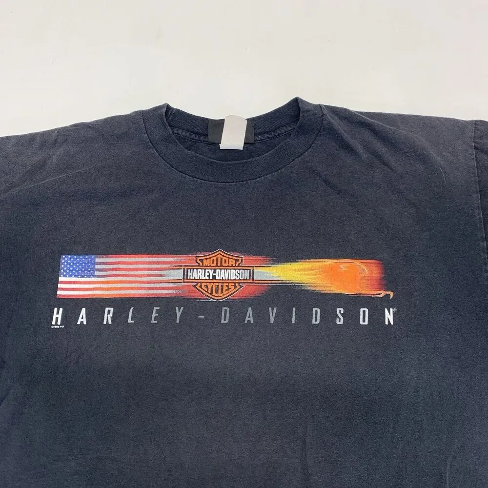 Harley Davidson USA Flame Logo And London, England Warr’s H-D T-Shirt Size XL(L)